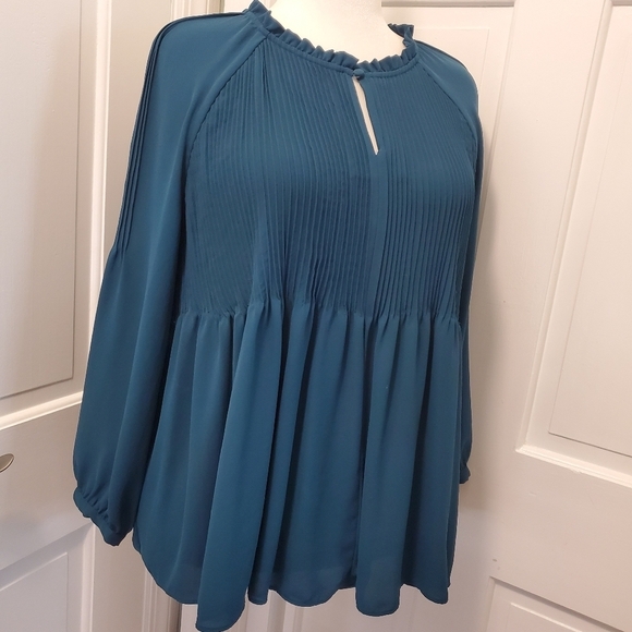 Charter CLUB Teal Green Blouse Size Large, Classic - Picture 6 of 8